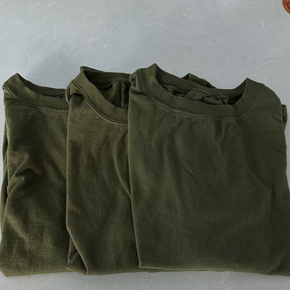 Lot 3 Duke Military Crew Neck T-Shirts Short Sleeve Men's Unisex 100% Cotton Tee